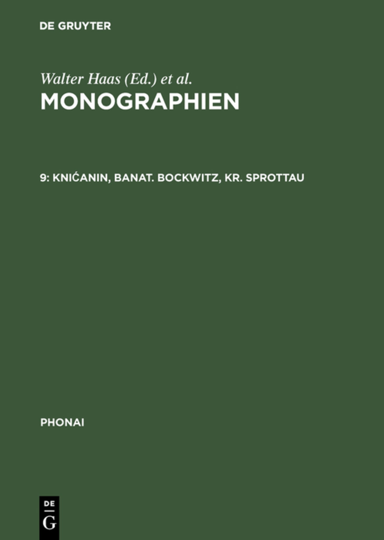 Knićanin, Banat. Bockwitz, Kr. Sprottau